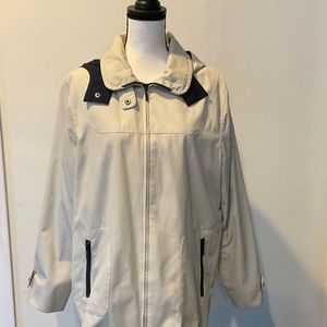 1 Madison Vintage Windbreaker Rain Jacket with Hood Sz L